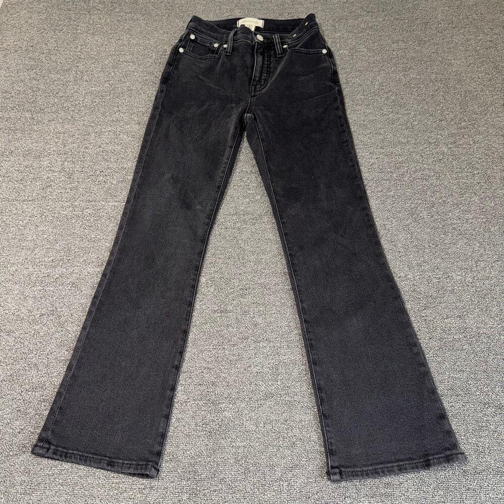 Madewell Mid-Rise‎ Kick Out Jeans Women's Size 23 Black Denim Casual Minimalist